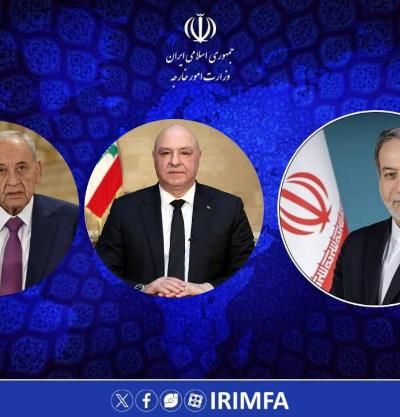 أجرى وزير خارجية الجمهورية الإسلامية الإيرانية، السيد عباس عراقجي، اتصالات هاتفية منفصلة مع فخامة الرئيس جوزف عون و دولة رئيس نبيه بري.